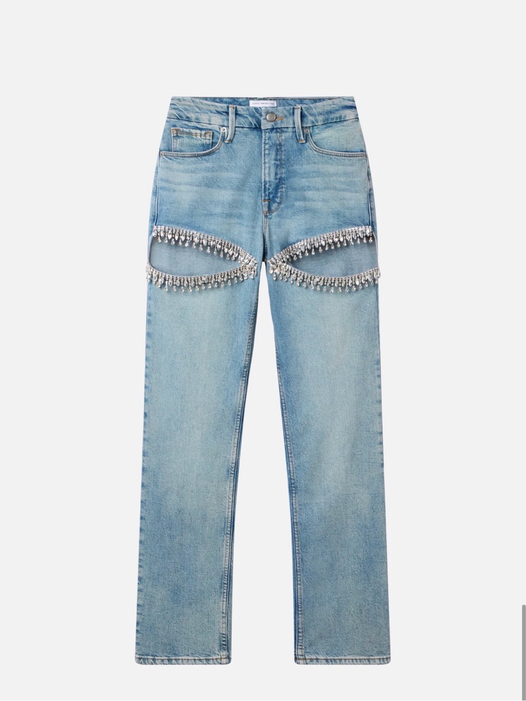 Good American Good Icon Straight Diamond Jeans In Indigo357